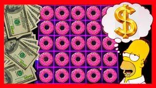 MASSIVE WIN!  I USED AN EXTRA FINGER TO CATCH MORE SPRINKLES!!! Simpsons Slot Machine Bonuses