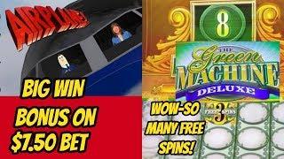 OUR RECORD OF FREE SPINS ON GREEN MACHINE! BIG WIN AIRPLANE