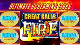 GREAT BALLS OF FIRE PROGRESSIVE PAYS OFF! Ultimate Screaming Links