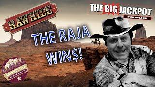 The Raja Scores 3 #MINIBOOM's On Different Games And A Normal #BOOM On The Rawhide Slot Machine