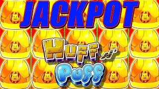 JACKPOT High Limit HUFF N PUFF Slot HANDPAY   Group Play
