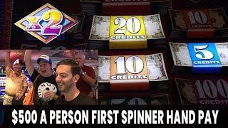 $500/Person First Spinner HANDPAY!  Can We Keep It Going? Line It UP!