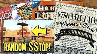 RANDOM STOP PAYS OFF!!  PLAYING $80 in TX Lottery Scratch Offs