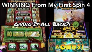 WINNING From My FIRST SPIN 4 - Giving It All Back? High Limit 88 Fortunes, Raging Rhino $50 Bets
