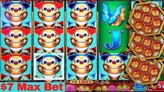 Lucky Honeycomb Slot $7 Max Bet Bonus & JACKPOT STREAMS Feature |  Fortune King Deluxe GREAT SESSION
