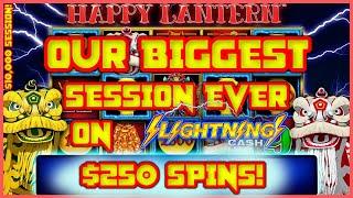 Our Best Session Ever on Lightning Link Happy Lantern ️HIGH LIMIT $250 Spins (4) Handpay Jackpopts