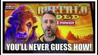 You will never guess how I won this JACKPOT HANDPAY on Buffalo Gold Max Power Slot!