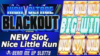 High Voltage Blackout - New Slot with Live Play, Nice Line Hits, Re-Spin Feature and Picking Bonus