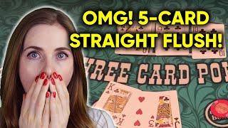 EPIC BIG STRAIGHT FLUSH! 3 Card Poker! UNBELIEVABLE SESSION!! $1000 Buy In Episode 5!