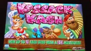 $25 HIGH LIMIT Bet Live play IGT Kossack Kash Free Spin bonus slot machine slot play