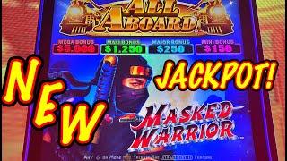ALL ABOARD: Handpay on New Masked Warrior slot version!