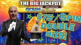 $75/Spin DOUBLE LINE HITS on OCEAN MAGIC!  BIG BOOMS INCOMING! | The Big Jackpot