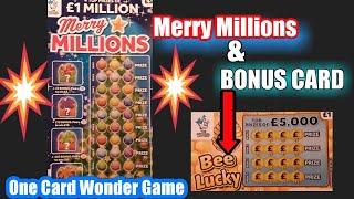 ...Merry Millions..& Bee Lucky....Two Card Wonder Game