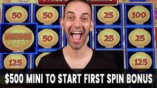 $500 MINI to Start First Spin BONUS  Lightning Cash!