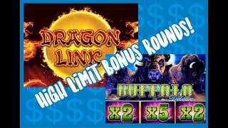 HIGH STAKES DRAGON LINK BONUS & BUFFALO DELUXE SUPER FREE GAMES