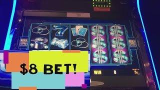 HOLY RE-TRIGGERS $8 BET! HIGH LIMIT PURE MAGIC SLOT MACHINE!