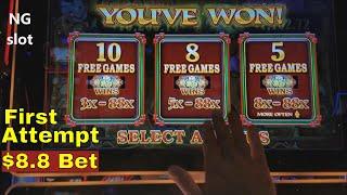 NEW  88 Fortunes Slot Machine BIG WIN   Bonus !!! Live Play  with $8.8 Max Bet At San Manuel