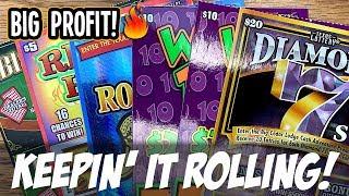 WOW! WOW!!  $20 Diamond 7s, Red Hot Slots + MORE!  TEXAS LOTTERY Scratch Off Tickets